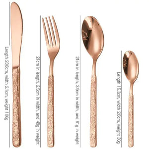 4pcs Stainless Steel Cutlery Set for Christmas Dinner