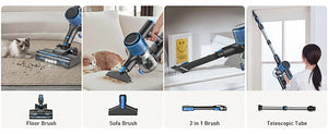 Cordless Vacuum Cleaner，55Kpa/45Mins/8 in 1 Powerful Suction,Self-Standing, 3 Suction Modes, Vacuum for Floor Carpet Pet Hair