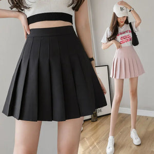 High Waisted A Line Plaid Mini Skirt