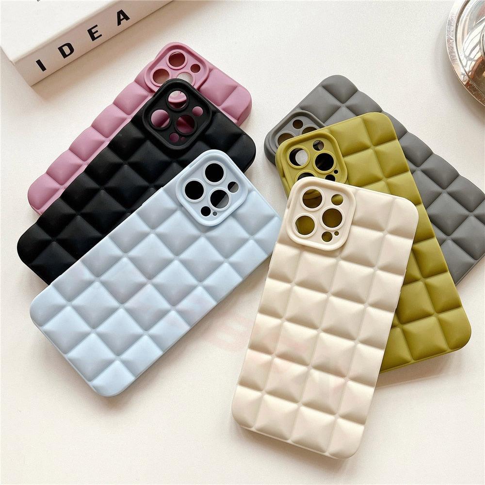 Unique Phone Case For iPhone 14 Pro 13 12 11 Pro Fashion 3D Soft Silicon Shockproof For iPhone 14 Case Bubble Case Cute Full Body Shape Soft Silicone Slim Cushioned Beautiful Elegant Case For Women