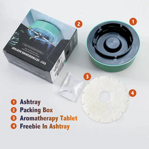 Smart Ashtray Air Purifier,Remove Secondhand Smoke and Tobacco Odor Instantly,Batteries Not Included, Ring Aromatherapy Tablets