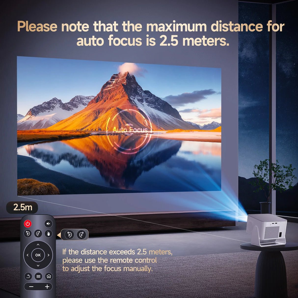 Magcubic HY350Max 900ANSI Android 14 Projector Auto Focus Projector Support 8K Native 1080P Wifi6 BT5.4 16G Allwinner H726 Portable Projector