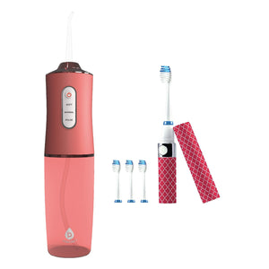 Pursonic Water Flosser & Portable Sonic Toothbrush Oral Care Bundle – Complete On-the-Go Dental Hygiene Kit by Pursonic