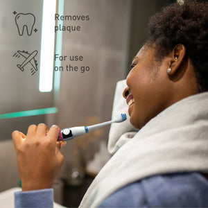 Pursonic Black & Pink Portable Sonic Toothbrush Bundle – Powerful On-the-Go Oral Care with 2 Travel-Ready Toothbrushes and Extra Brush Heads by Pursonic