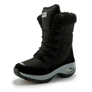 Comfortable Lace-up Hiking Boots for Women - Warm, Waterproof, and Durable