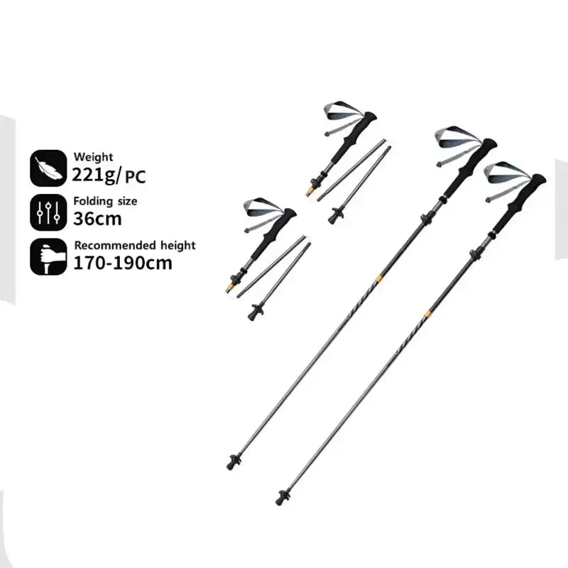 Ultralight & Foldable Trekking Poles For Comfortable Hiking & Trekking