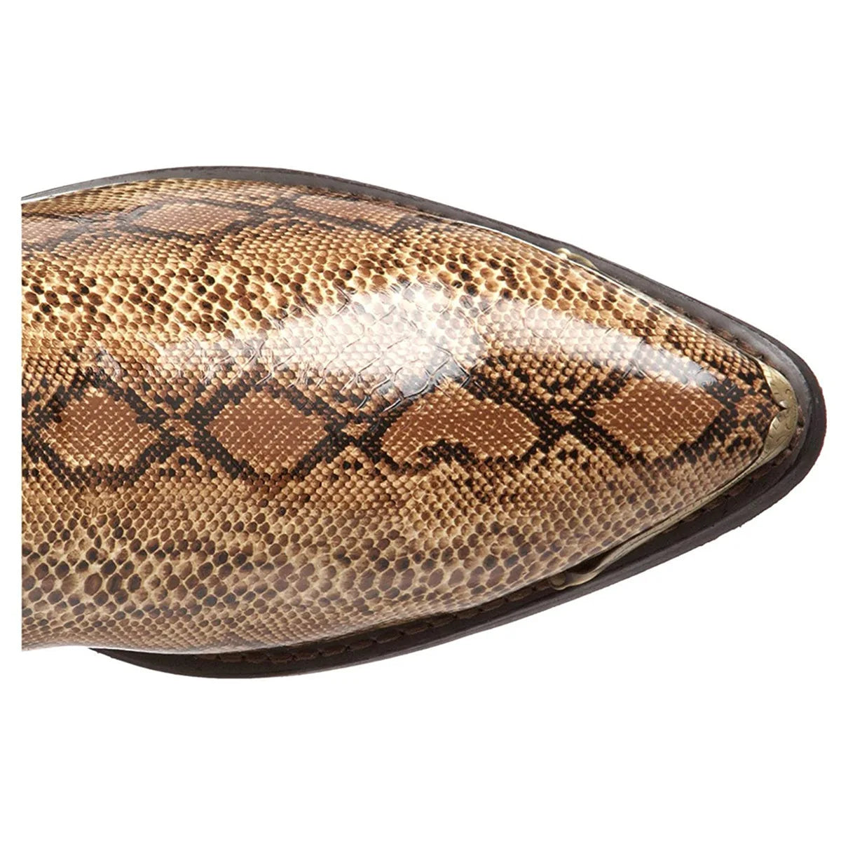 Unique Footwear: Golden Head Snake Skin Boots