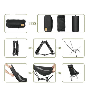 Compact Camping Chair with Headrest
