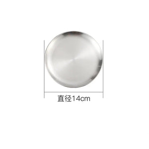 Stainless Steel Food Storage Tray BBQ Buffet Plates Durable Shallow Dishes