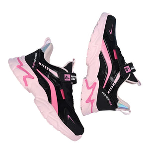 Girls  Leather Athletic Sneakers