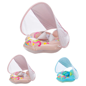 Toddler Swim Ring Shade Baby Swimming Pool Float Inflatable