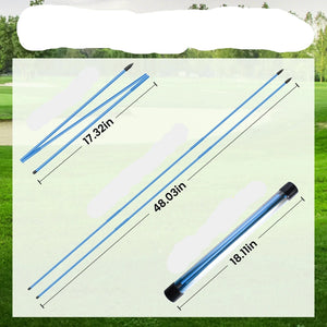 Collapsible Golf Training Rods with Case