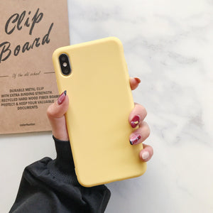 Ultra Thin Slim Fit Soft Grip Anti-Scratch Protective Cover Thicker Candy Phone Case for iPhone Soft Silicon Back Phone Cover for iPhone 12 13 Pro Max iphone Case