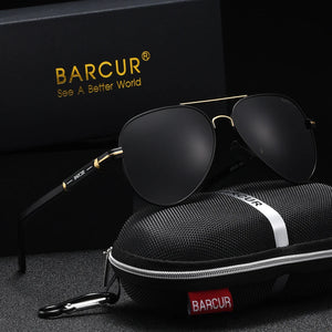 BARCUR Sunglasses Retro Chic Men Fashion Oversized Pilot Style Sunglasses with Mirrored TAC Lenses Durable Stainless Steel Frame for Hiking Outdoor Sports and Sun Protection for Summer