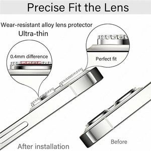 Bling Glitter 9h Hardness Drop-proof Metal Individual Ring Protector For Iphone 14 Pro Max Diamond Metal Camera Protector On For Iphone 14 Plus 14pro Max 14 Pro Camera Protector 3pcs/set Lens Glass