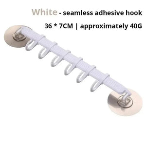 Suction Cup Hook 6 Rows for Kitchen Bathroom Corner Hanger