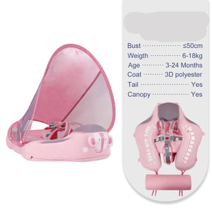 Float 2 Canopy & Chest Support for Safe & Fun Baby Swimming