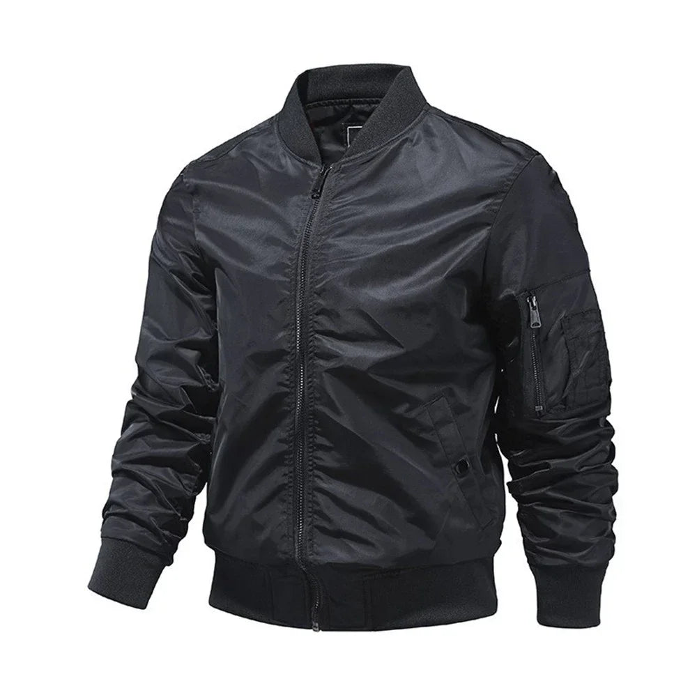 Versatile Men's Bomber Jacket  Perfect for Spring  Autumn