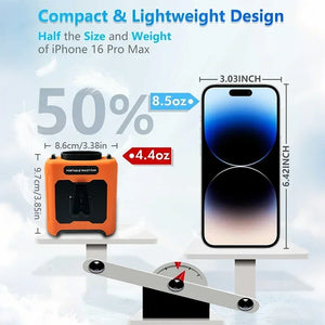 Portable Waist Fan Rechargeable Cooling Fan with Flashlight Neck Hands-Free for Outdoor Indoor Camping Travel As Power Bank