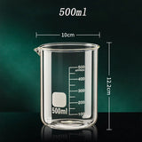 Borosilicate Glass Measuring Cup Clear Scale Beaker 50-1000ml
