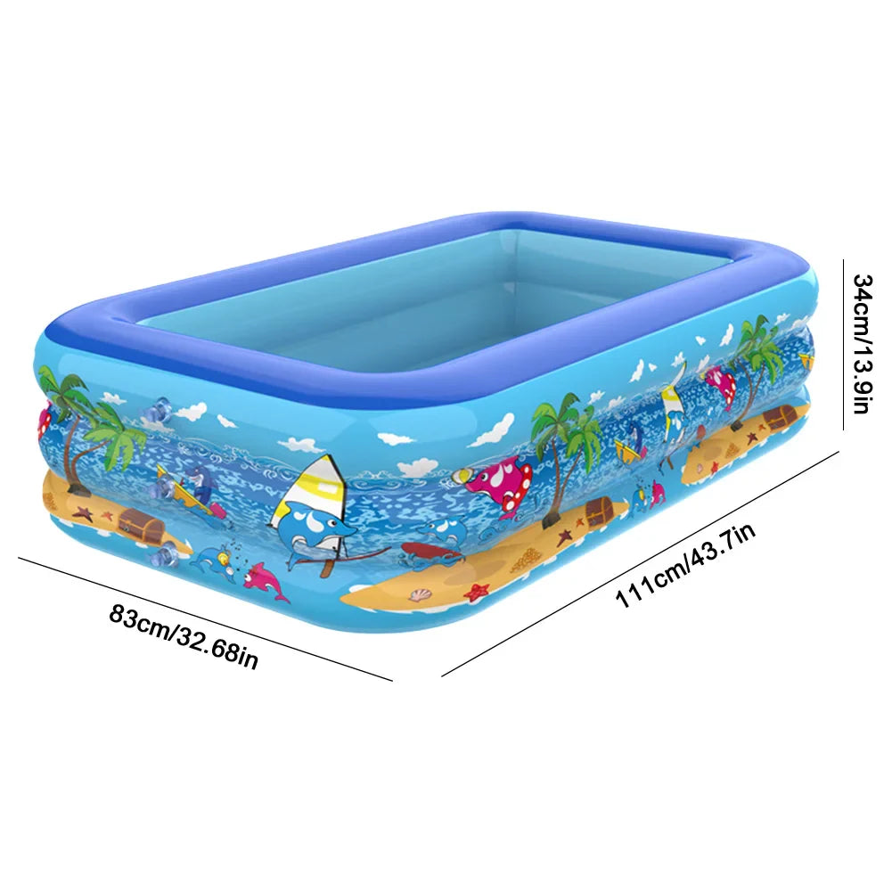 Thickened Inflatable Pool with Cartoon Design