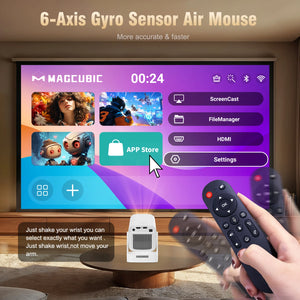 Magcubic HY310 Home Projector 1080P Mini Projector 4K AF Native 5W Speaker Air Mouse Voice Assistant Upgrated 330ANSI Android11
