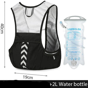 Running Hydration Backpack: 5L with 2L Water Bladder & 500ml Bottle