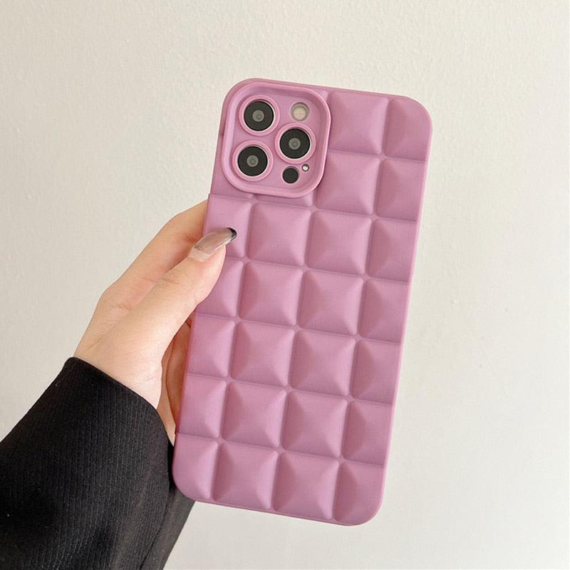 Unique Phone Case For iPhone 14 Pro 13 12 11 Pro Fashion 3D Soft Silicon Shockproof For iPhone 14 Case Bubble Case Cute Full Body Shape Soft Silicone Slim Cushioned Beautiful Elegant Case For Women
