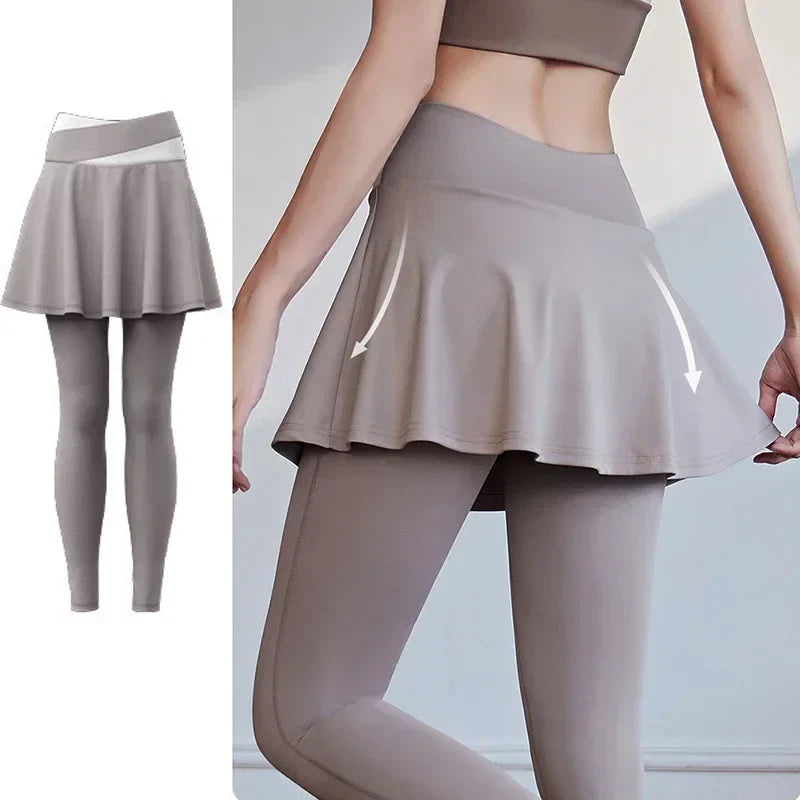 Aiithuug Tennis Skorts Versatile Workout Leggings