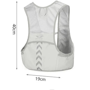 Running Hydration Backpack: 5L with 2L Water Bladder & 500ml Bottle