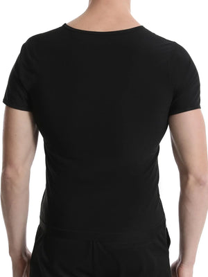 Versatile Shapewear Top Men's Sauna Suit Shirt with Waist Trainer