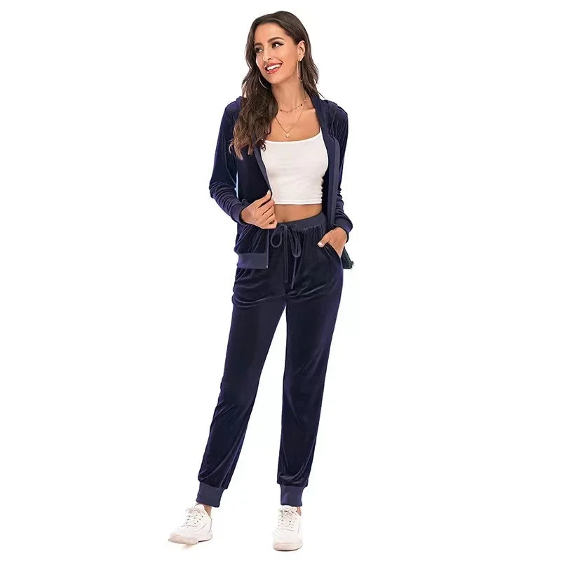 Perfect for Fall Women's 2-Piece Velvet Set