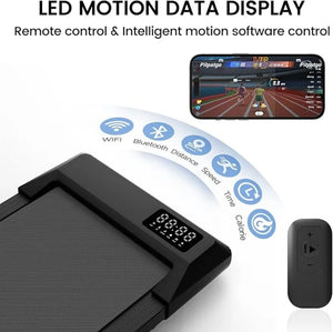 2-in-1 Walking Treadmill: 2.5HP Mini Folding Pad with App & Remote