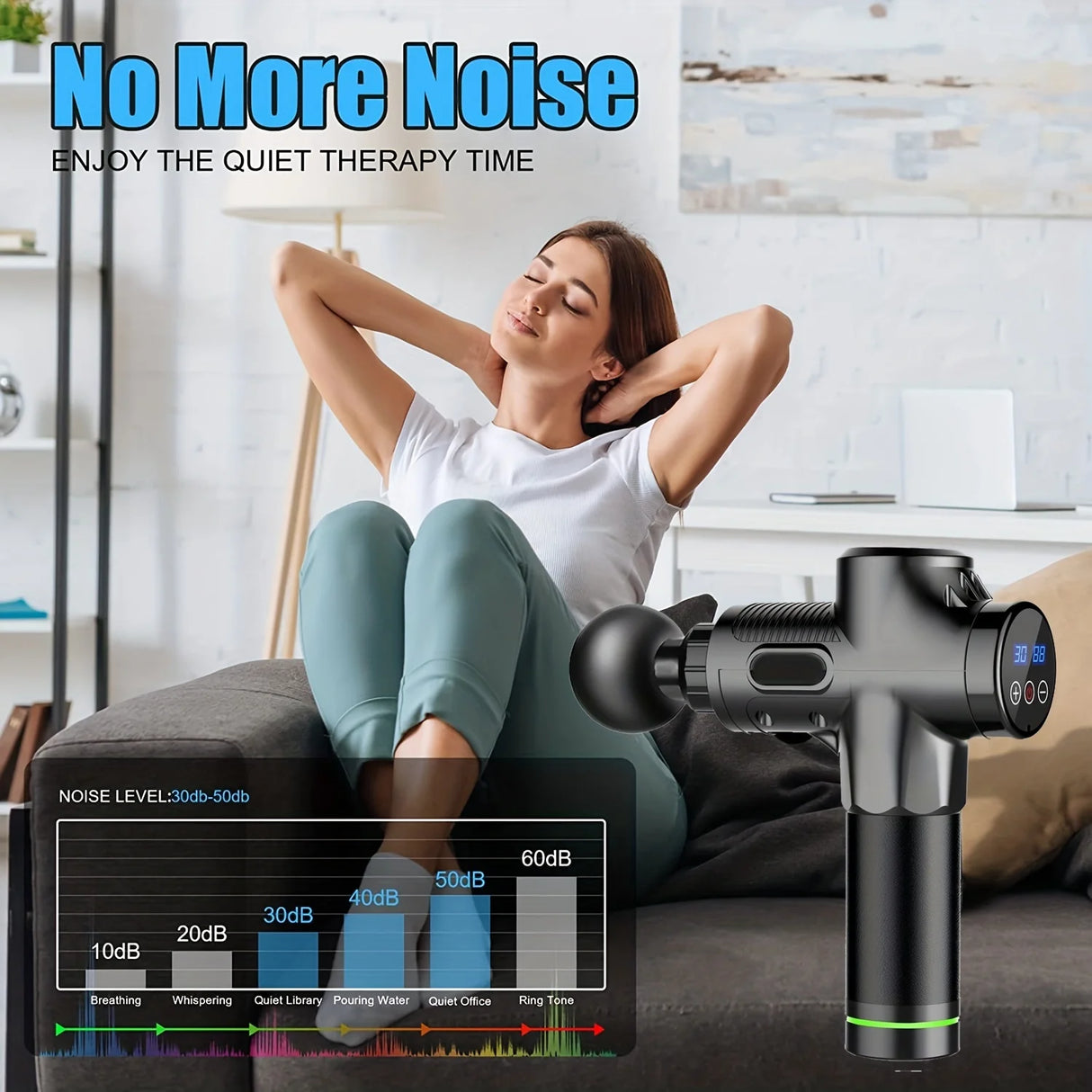 Deep Muscle Massage Gun Portable, Fascia Vibration Gun for Body Neck Back Relaxation, Fitness Slimming Tool