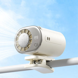 Hands-Free Hanging Neck Fan USB Rechargeable Desk Fan with LED Display 199 Speeds Adjustable for Camping Outdoor