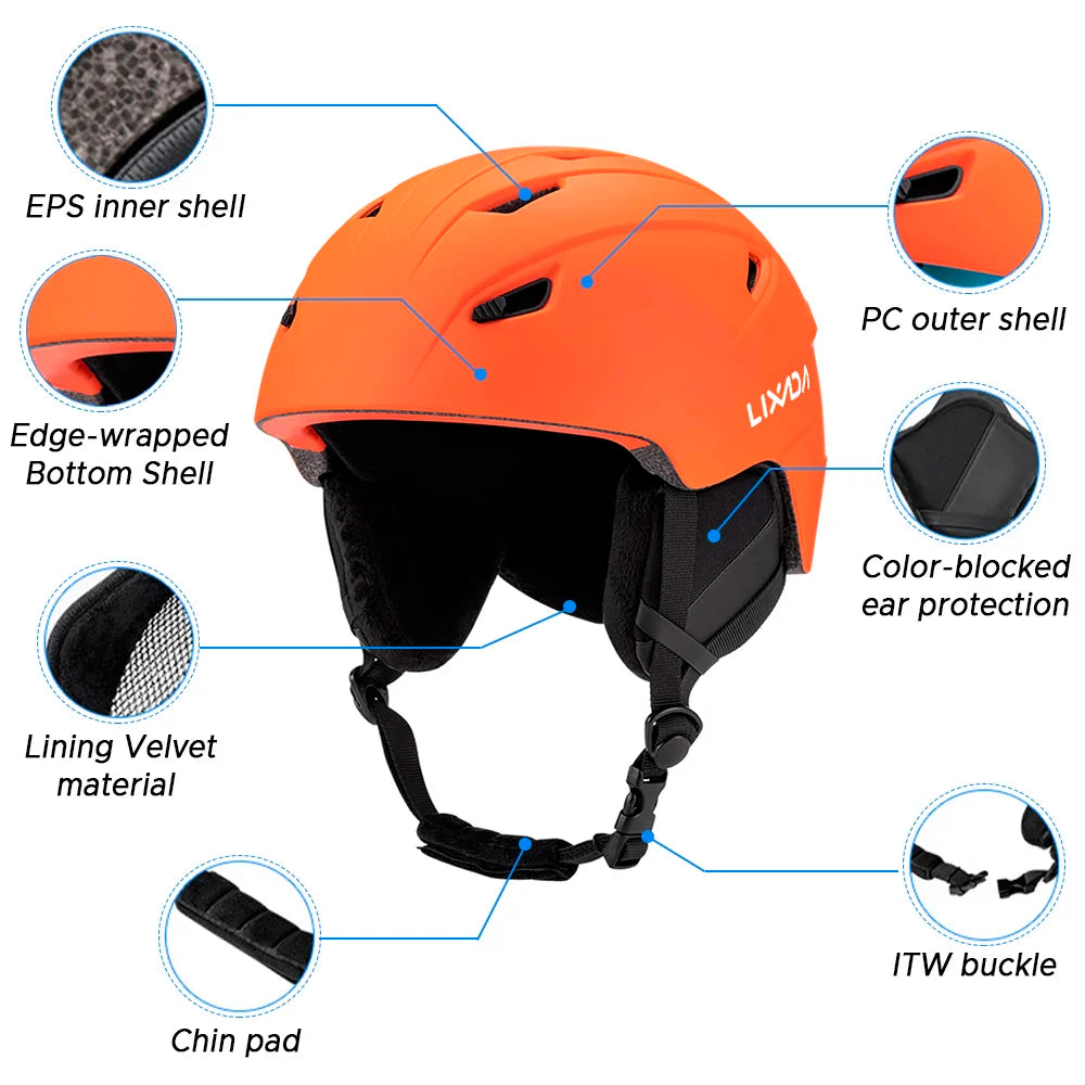 Lightweight Ski & Snowboard Helmet: Warm & Adjustable