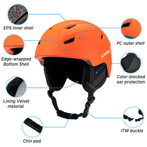 Lightweight Ski & Snowboard Helmet: Warm & Adjustable