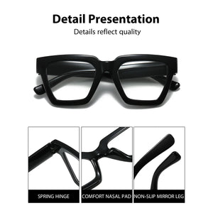 BARCUR Retro Fashionable Unique Leopard Pattern Reading Glasses for Women and Men – Stylish Clear Prescription Eyewear with Fashion Color Options – Trendy Rectangular Presbyopia Glasses with Personalized Gift Box for Daily Use