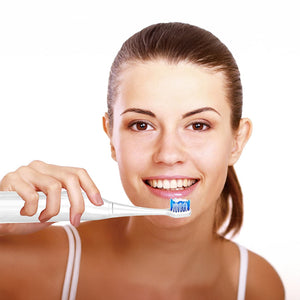 Complete Oral Care Bundle – UV Sonic Toothbrush W 12 Brush Heads, Ultrasonic UV-C Cleaner Pod & Rechargeable Water Flosser
