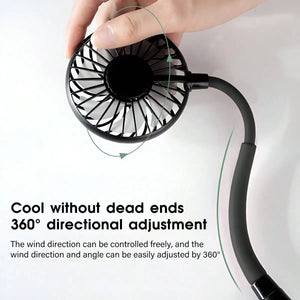 Portable Neck Fan, Wearable Hands-Free Personal Fan, Essential Cooling Fan For Summer Home, Office, Outdoor, Sports, Beach, Camping, Travel, Holiday Travel