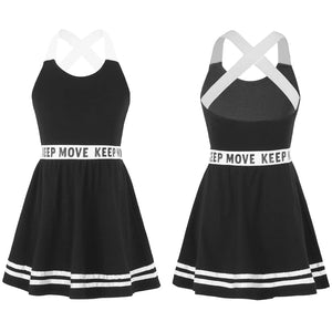 Girls' A-Line Tennis Dress with Criss Cross Straps