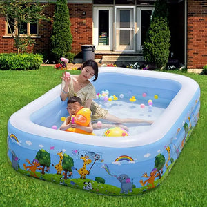 Heavy Duty Inflatable Pool with Reinforced Sides for Family Fun