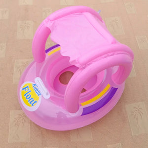 Safe and Fun Baby Swim Ring with Sun Protection