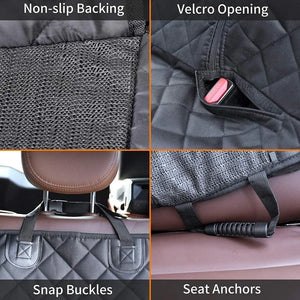 Dog Car Seat Cover, Back Seat Cover for Dogs Pet Car Seat Protector Waterproof Bench Car Seat Cover, Non-Slip Reat Seat Cover