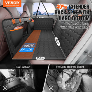SucceBuy Back Seat Extender Dog Car Seat Cover for Back Seat Bed with Mesh Window and Storage Pocket Supports 350lbs Dog Hammock