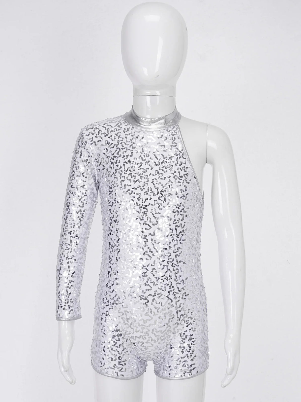 Girls' Ballet Leotard with Sequin Zipper