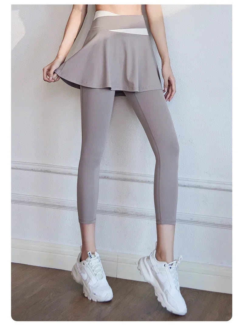 Aiithuug Tennis Skorts Versatile Workout Leggings