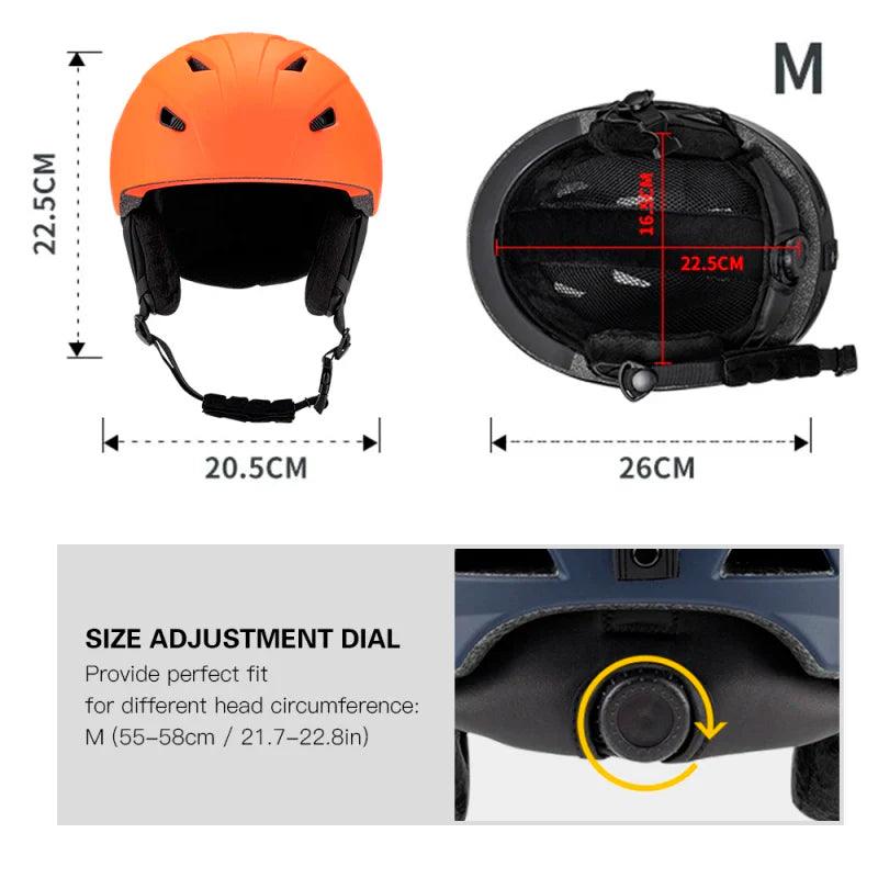 Lightweight Ski & Snowboard Helmet: Warm & Adjustable