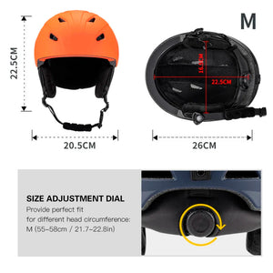 Lightweight Ski & Snowboard Helmet: Warm & Adjustable