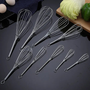 Stainless Steel Manual Egg Beater Whisk Mixer Eco-Friendly